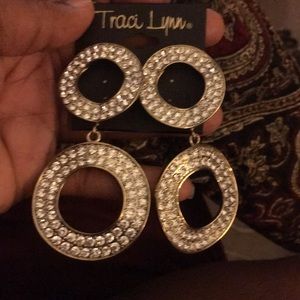 Traci Lynn rhinestone earrings